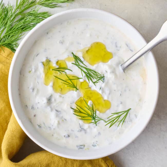 Greek yogurt sauce recipe.