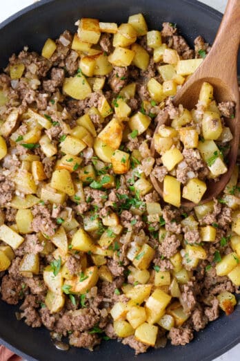 Ground beef and potatoes recipe.