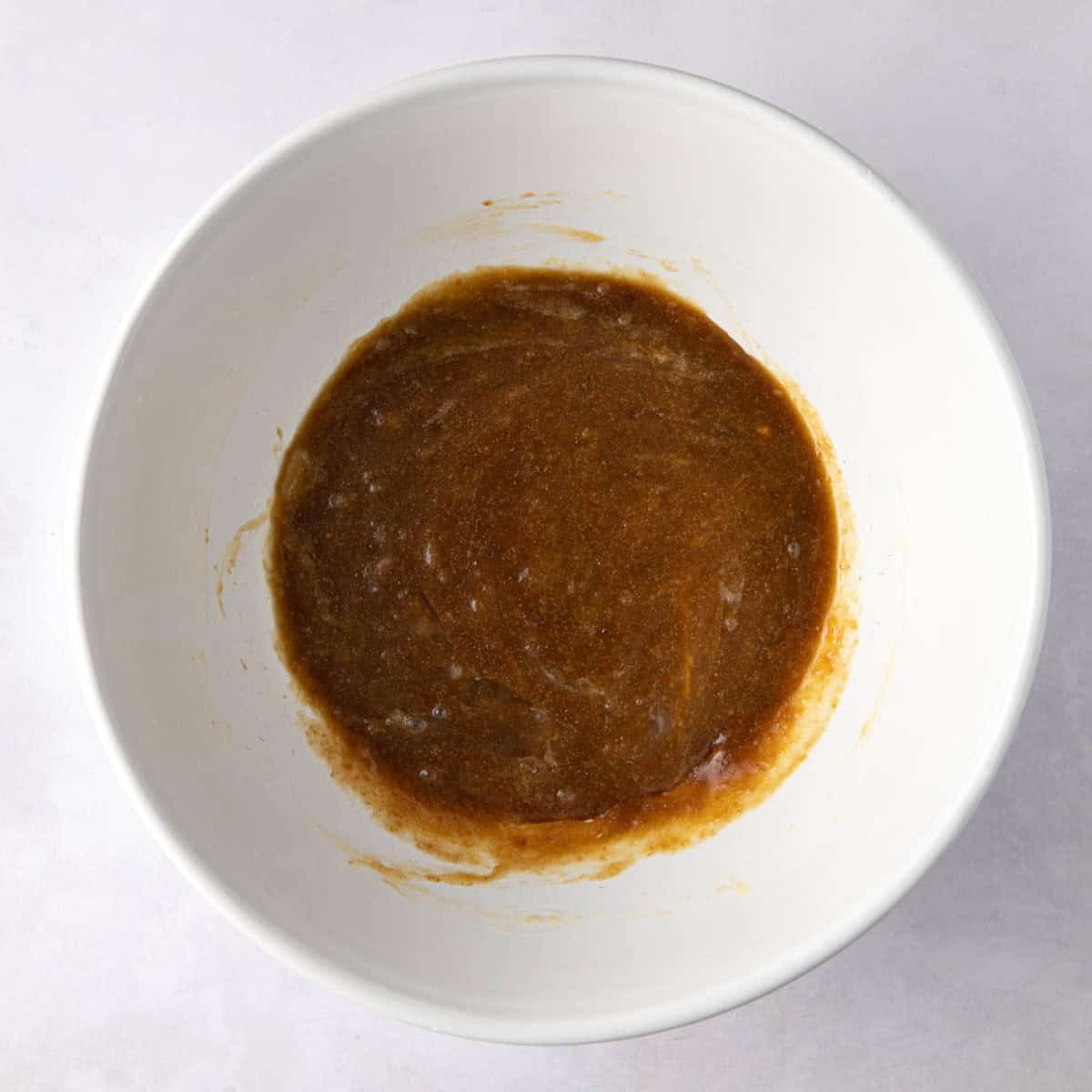 After mixing wet ingredients together in a bowl.