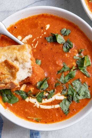 Roasted red pepper soup recipe.