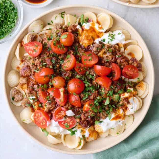 Turkish pasta recipe.