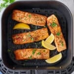 Air fryer salmon recipe.