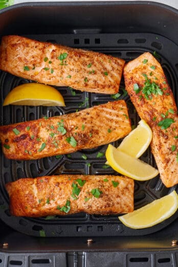 Air fryer salmon recipe.