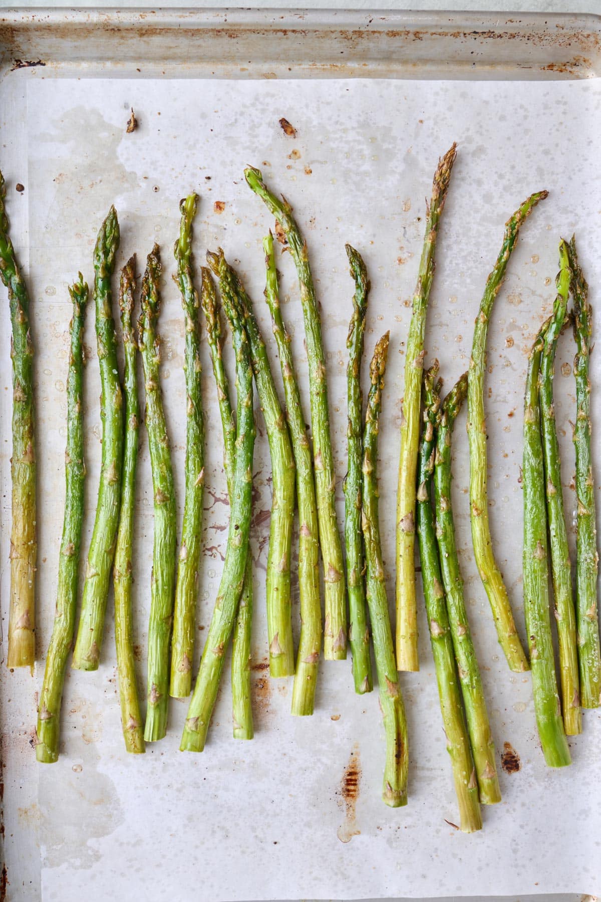 Asparagus after roasting.