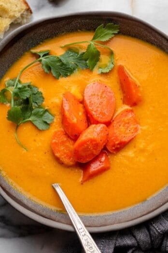 Carrot ginger soup recipe.