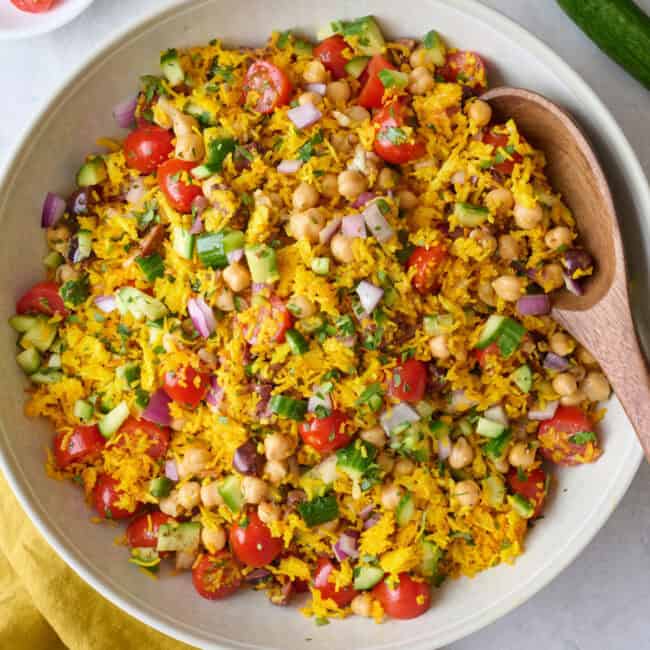 Crispy rice salad recipe.