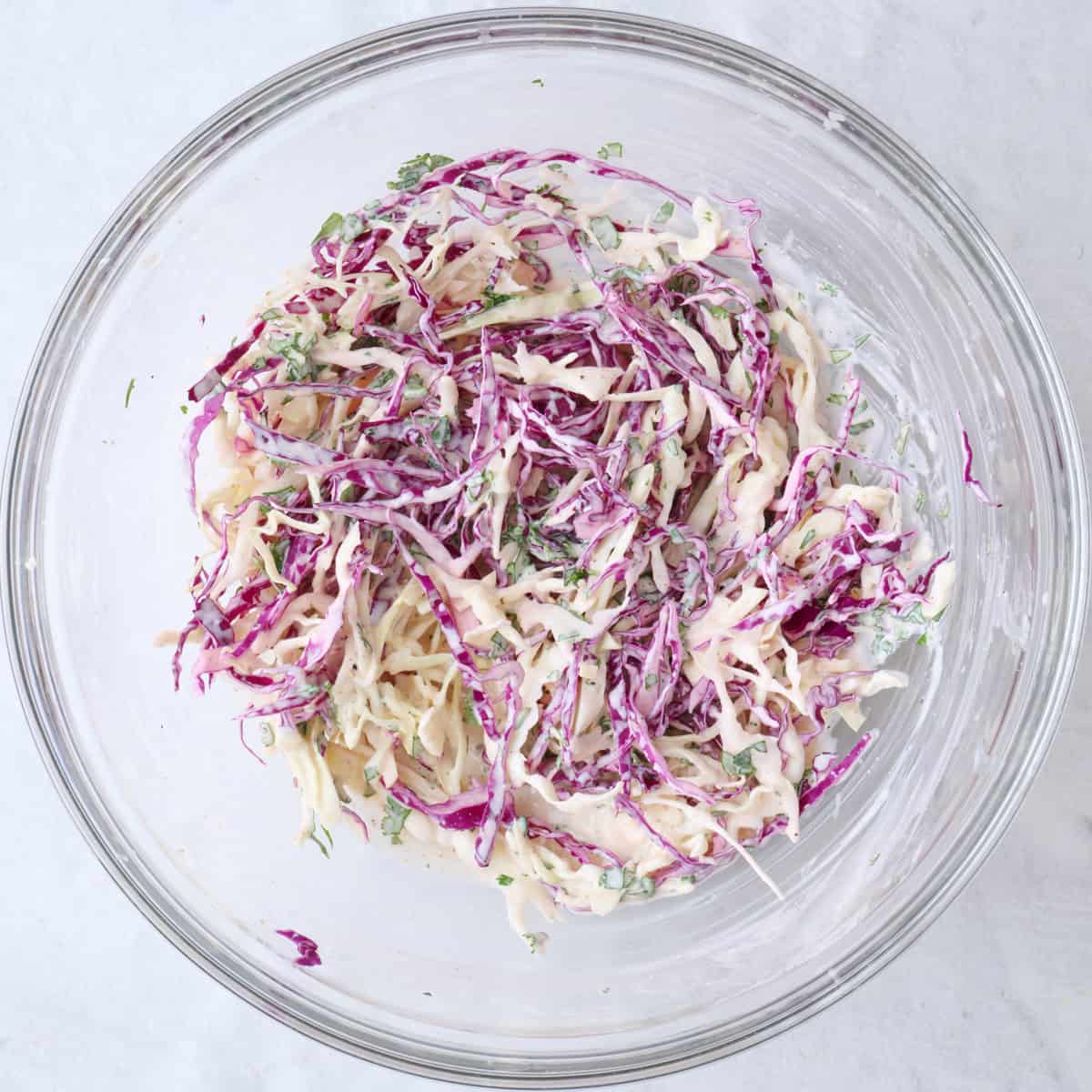 Recipe after tossing together.