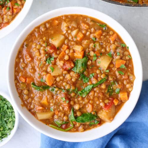Lentil stew recipe.