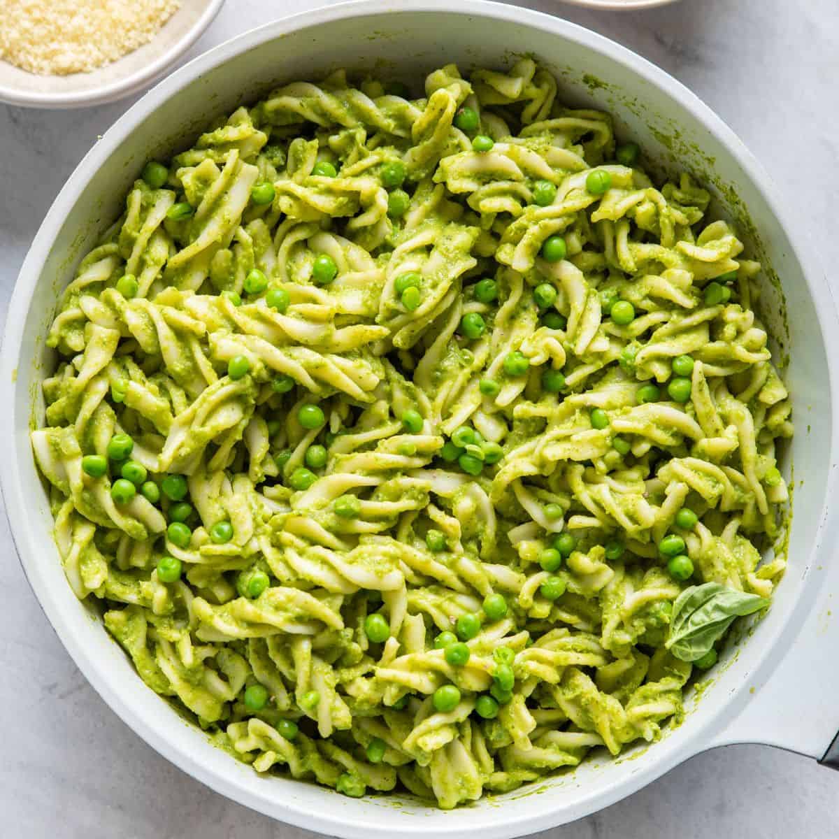 Pasta with peas recipe.