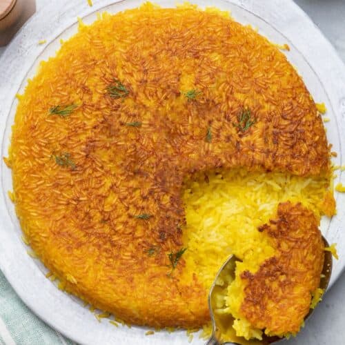Persian rice Tahdig recipe.