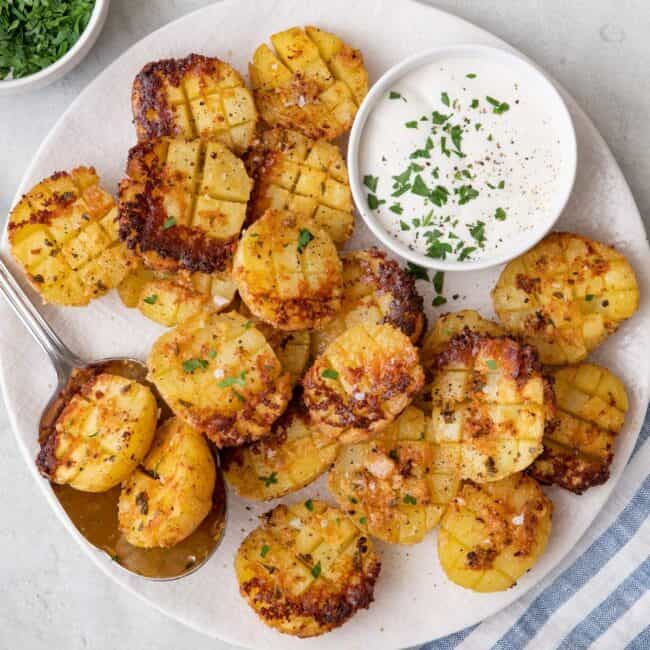 Roasted parmesan potatoes recipe.