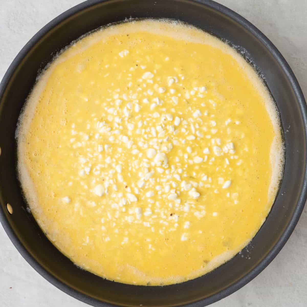 Recipe in pan before cooking.