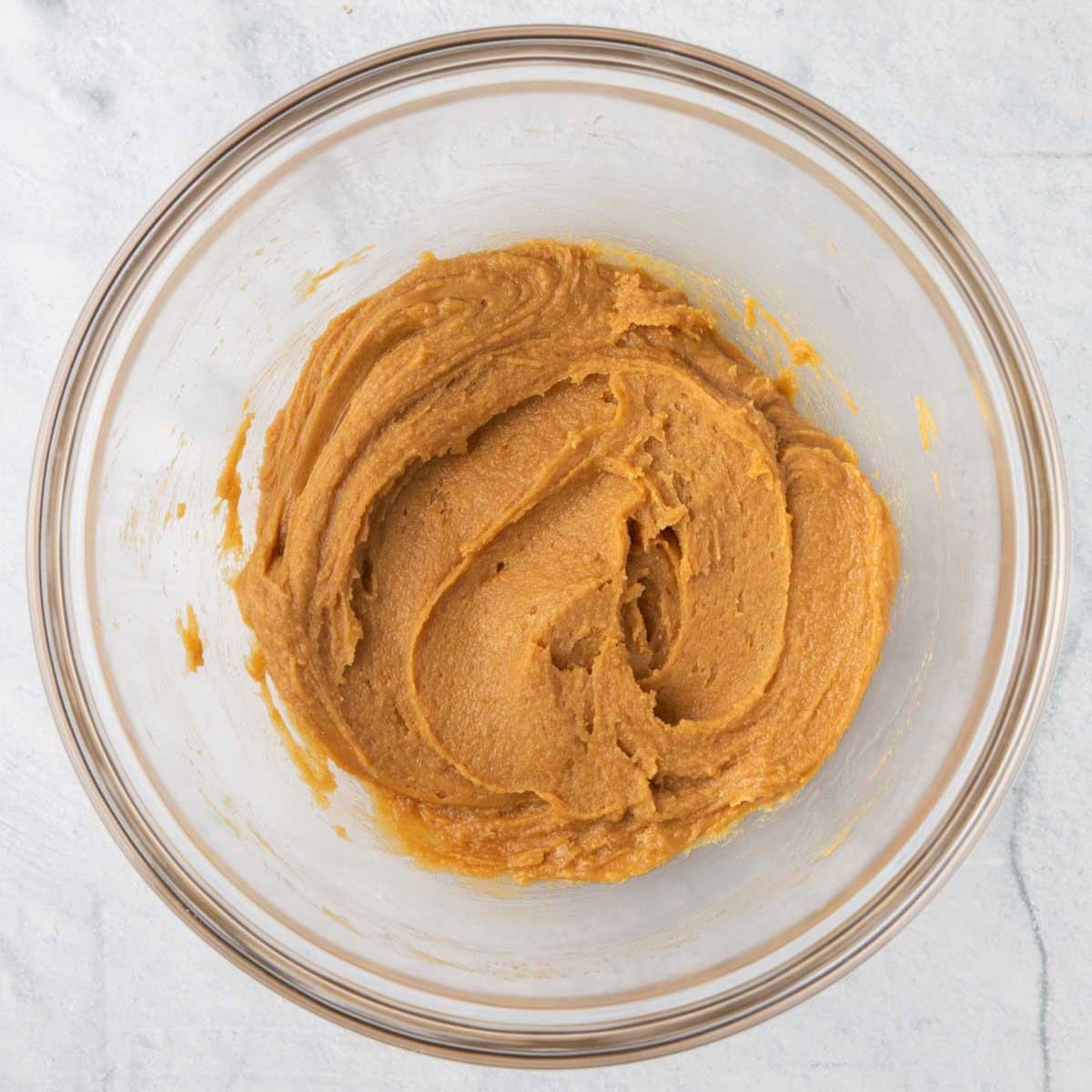 After mixing until smooth and creamy.