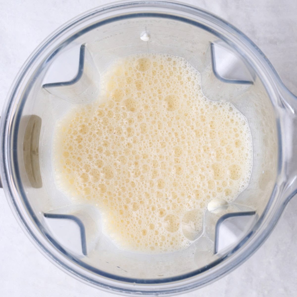After egg mixture is blended.