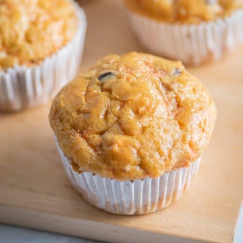Carrot cake muffins recipe.