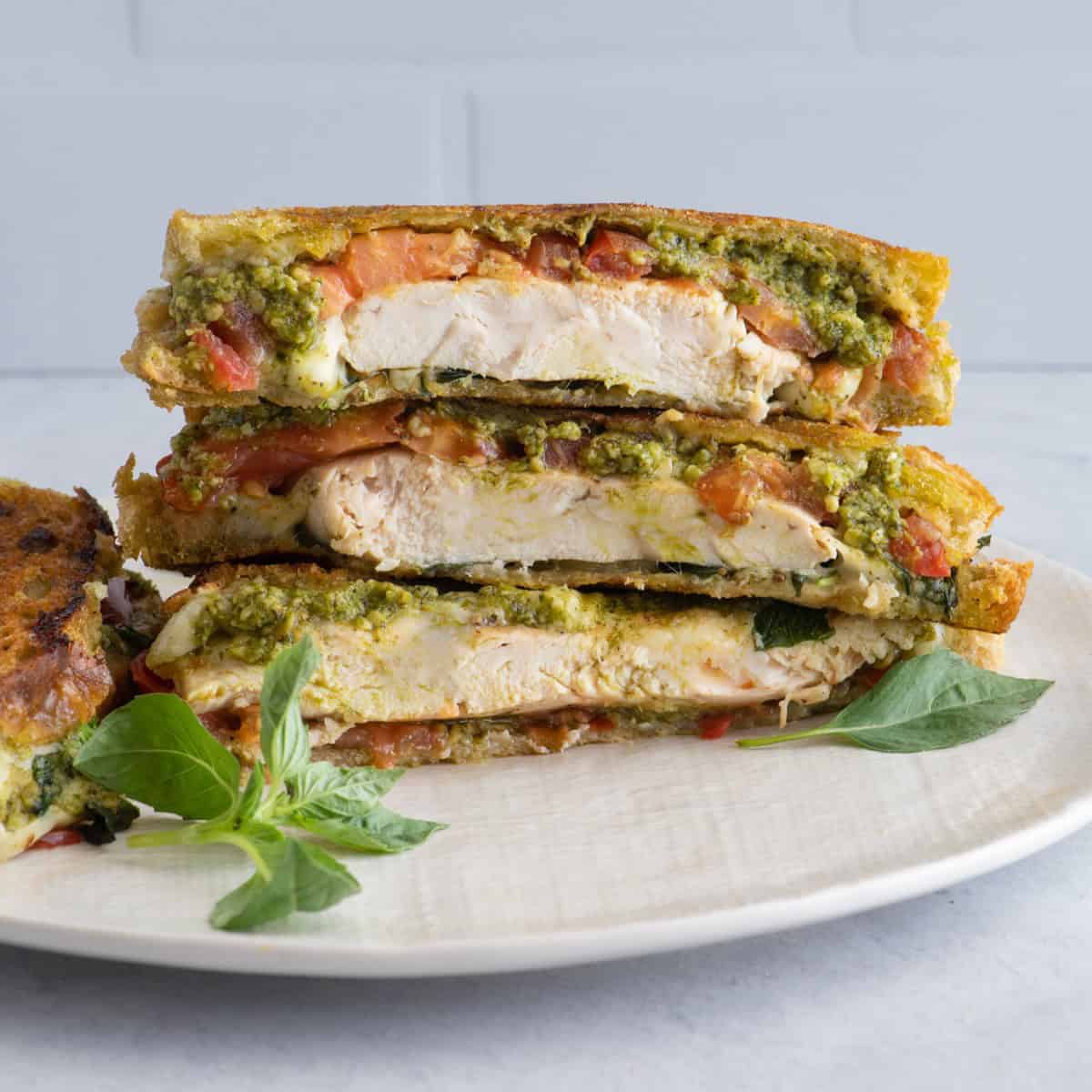 Chicken pesto panini recipe.