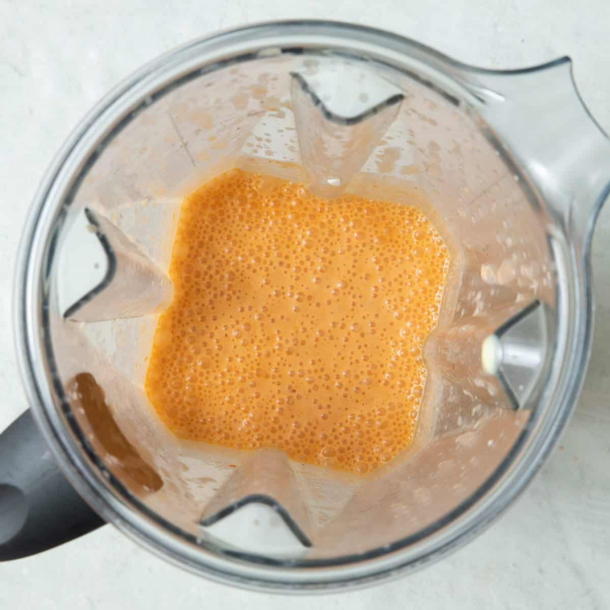 After blending smooth.