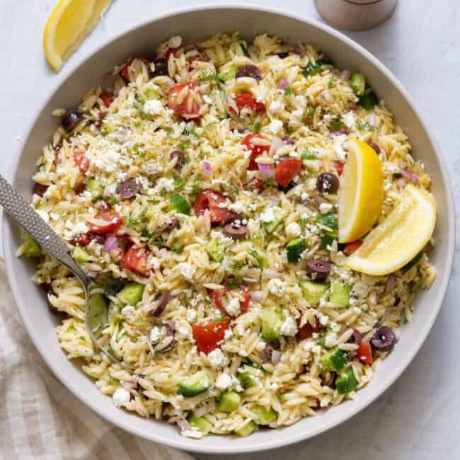 Greek orzo salad recipe.