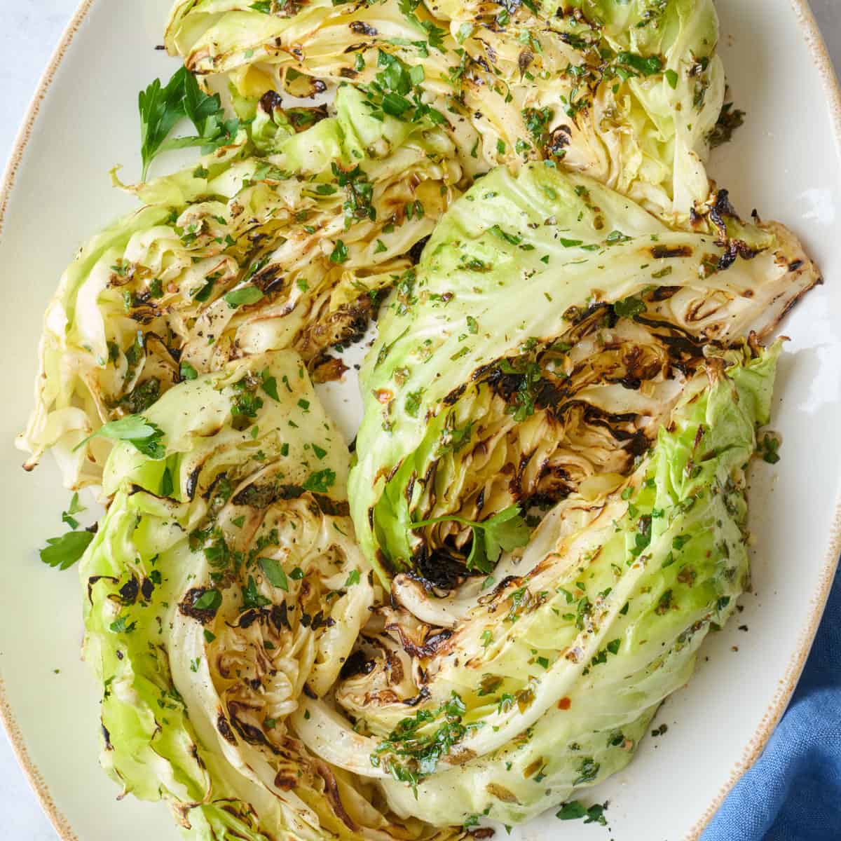 Grilled cabbage recipe.