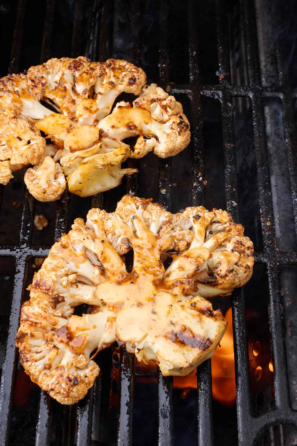 After flipping with grill marks.