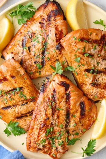 Grilled salmon recipe.