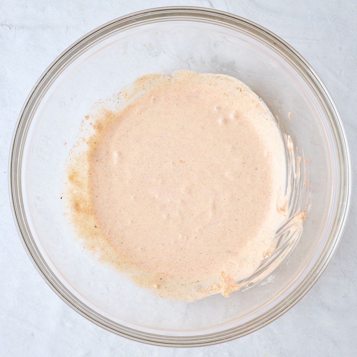 After mixing dressing.