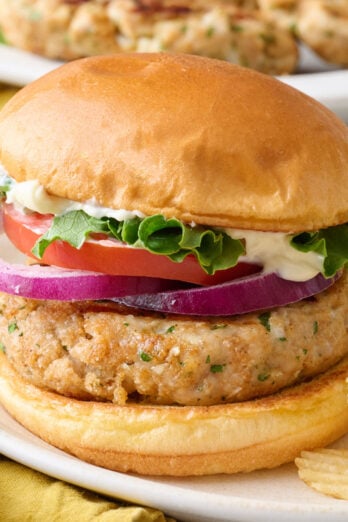 Ground chicken burger recipe.