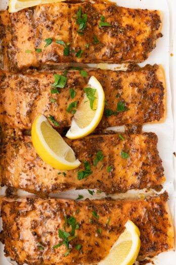 Honey mustard salmon recipe.