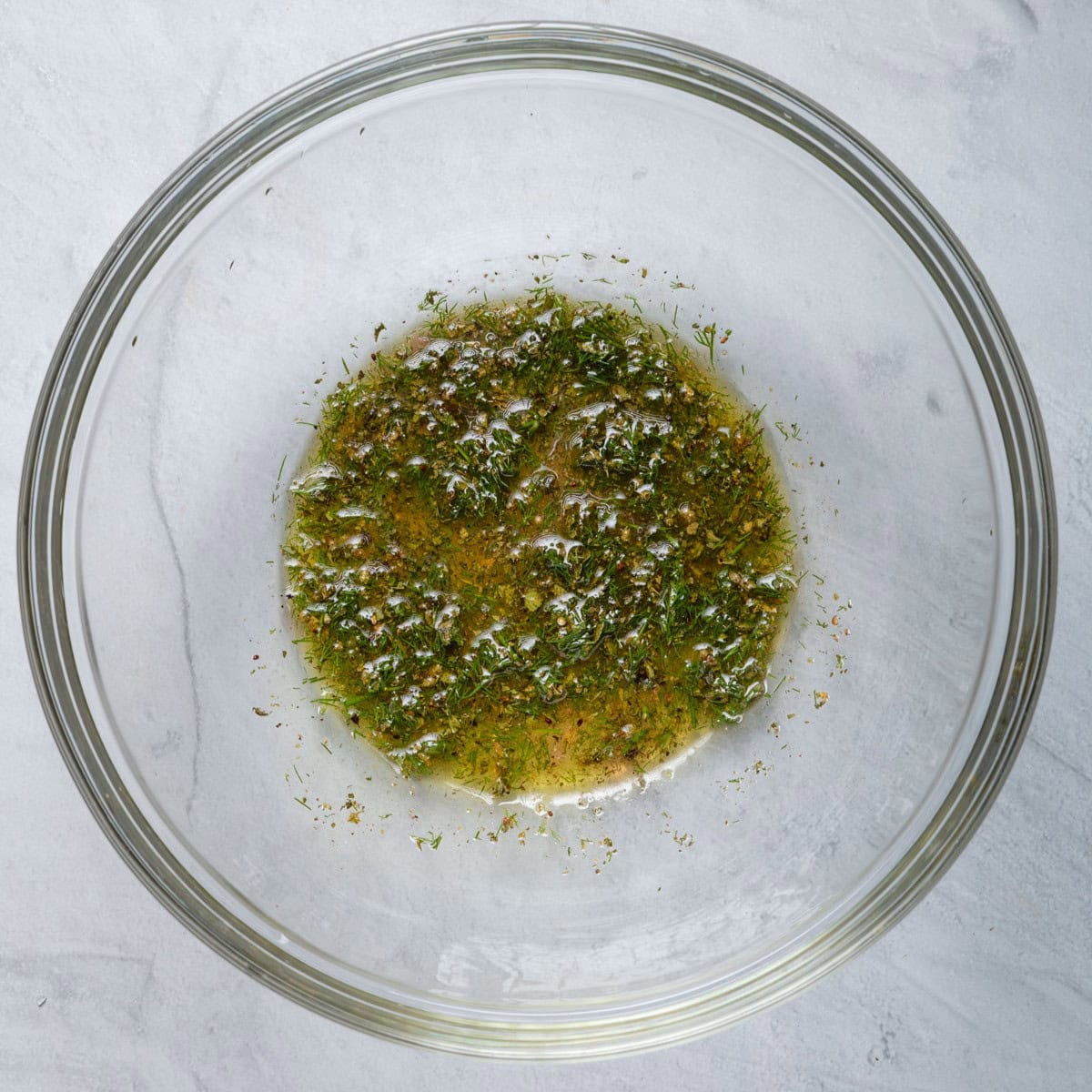 Marinade in a bowl after mixed.