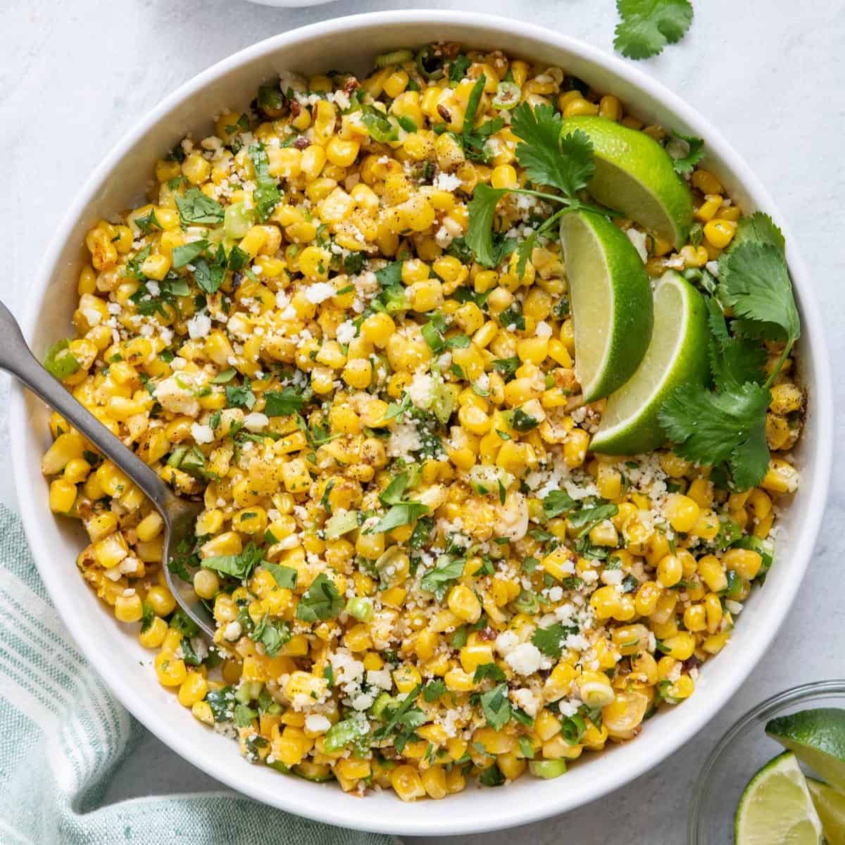 Mexican street corn salad recipe.