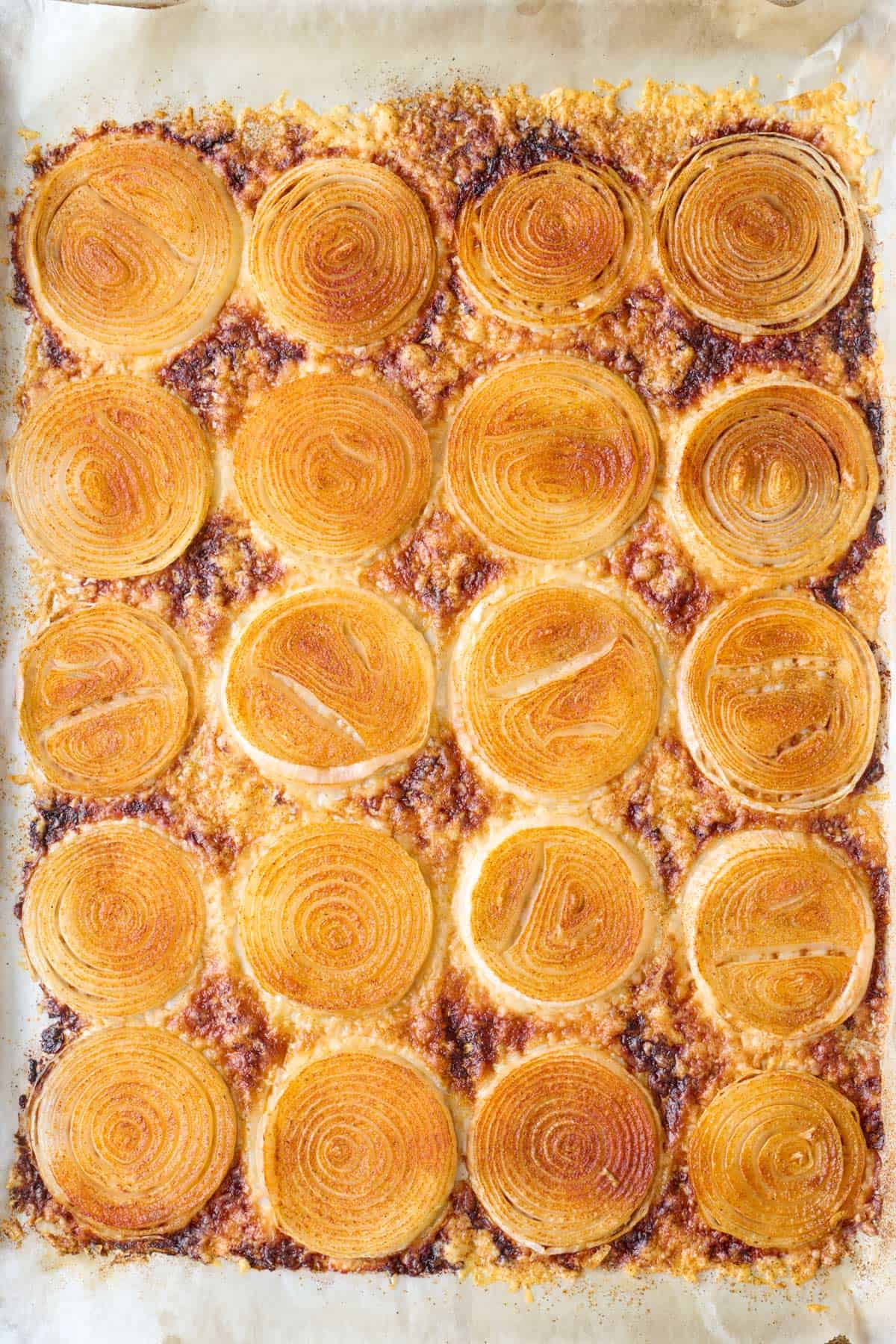 After baking until dark golden brown and crispy.