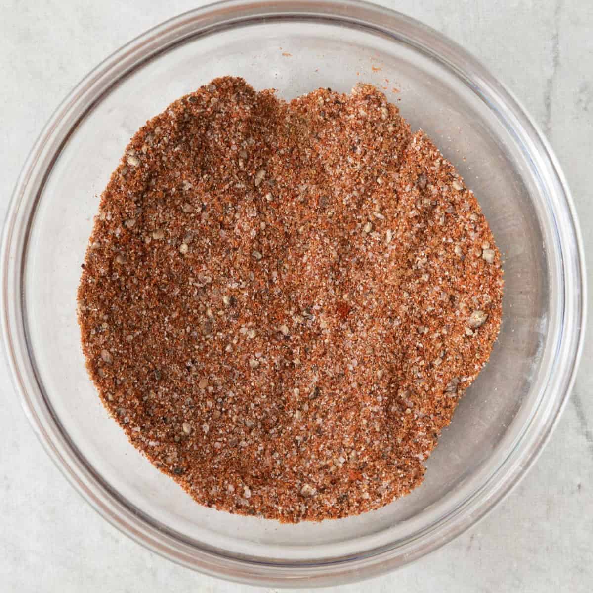 After mixing spice blend.