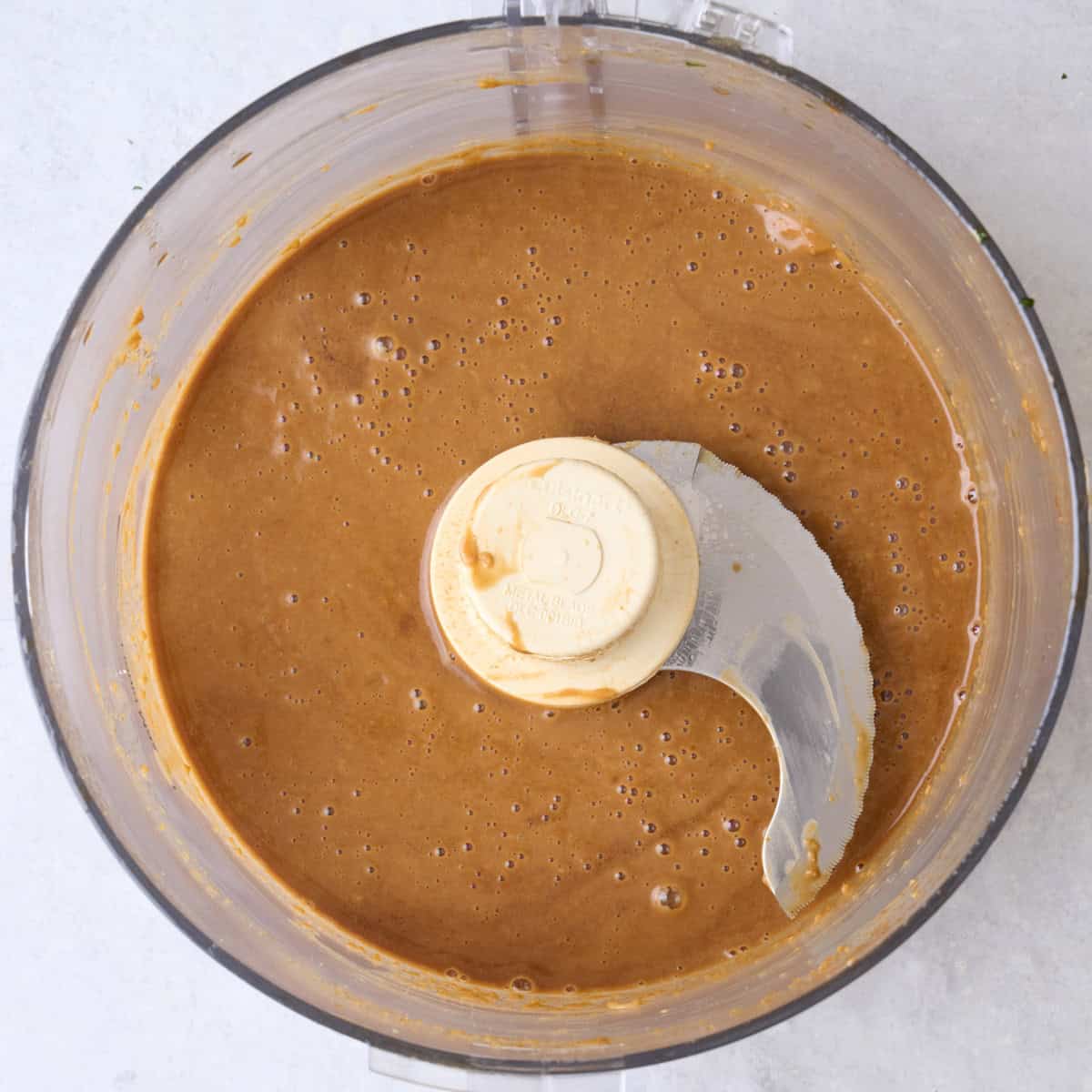 After blending until smooth and creamy.