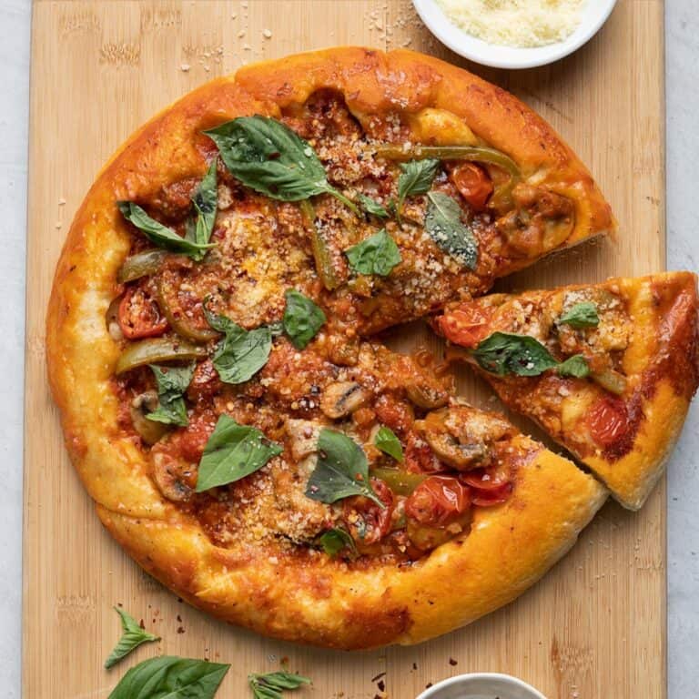 Upside Down Pizza {Deep Dish Style} - Feel Good Foodie