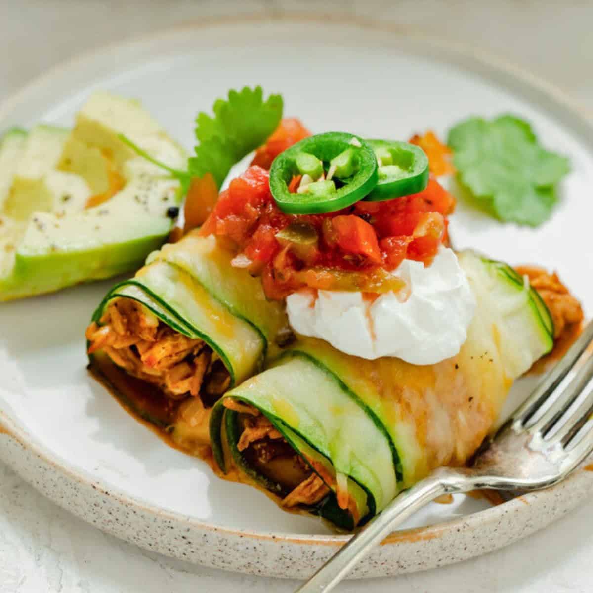 Zucchini enchilada recipe.