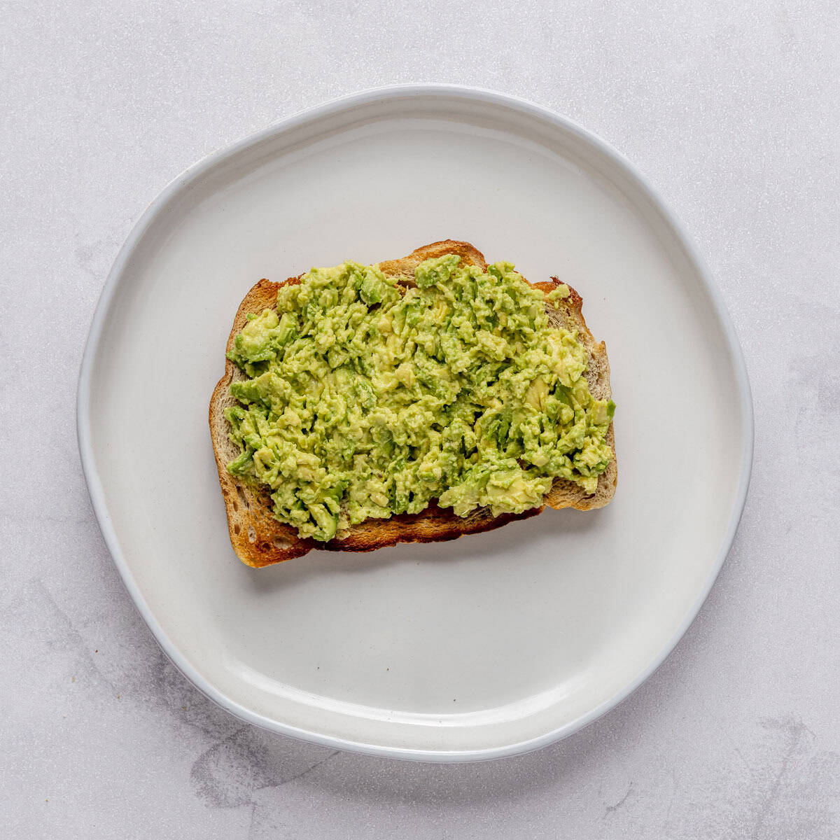 Mashed avocado on toast.