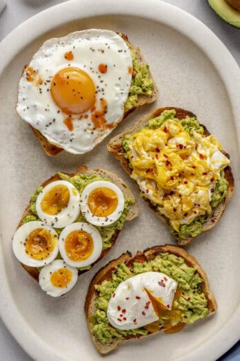Avocado toast with egg recipe.
