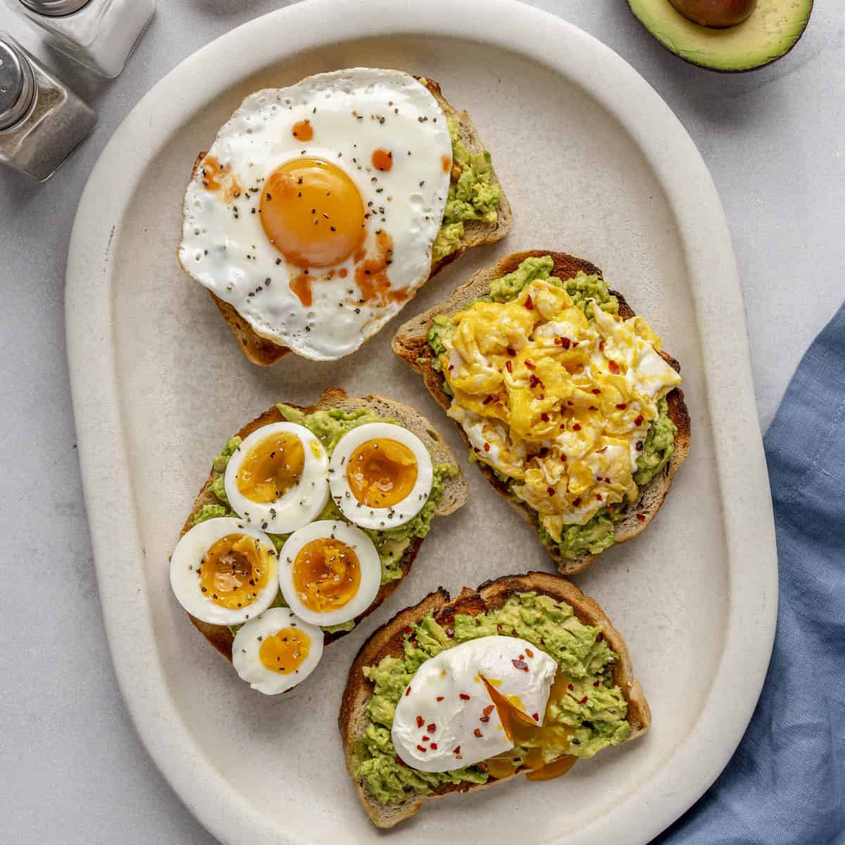 Avocado toast with egg recipe.
