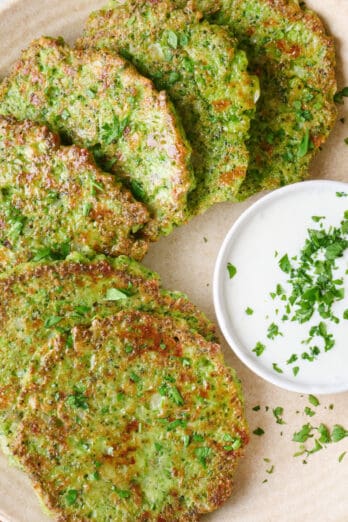 Broccoli fritters recipe.