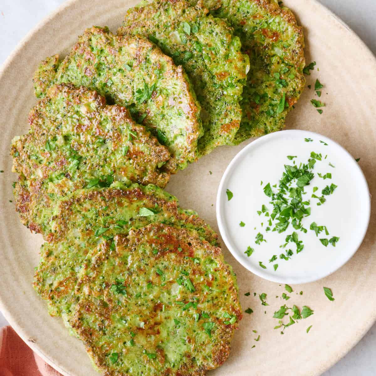 Broccoli fritters recipe.