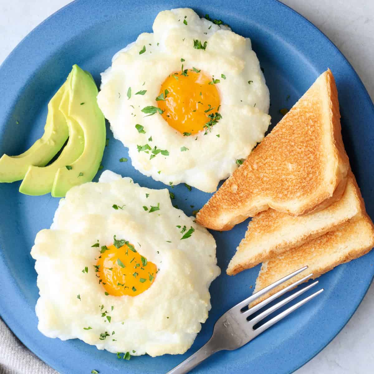 Cloud eggs recipe.
