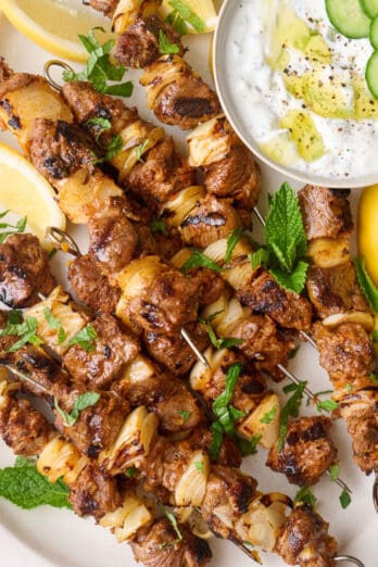 Grilled lamb kabobs recipe.