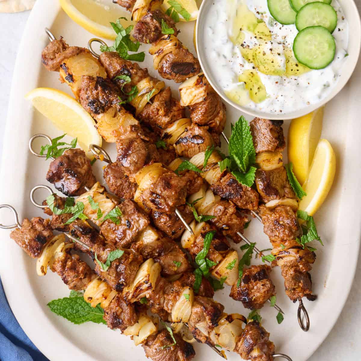 Grilled lamb kabobs recipe.