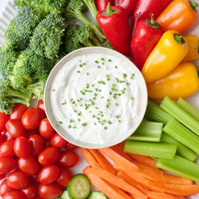 Homemade ranch dip recipe.
