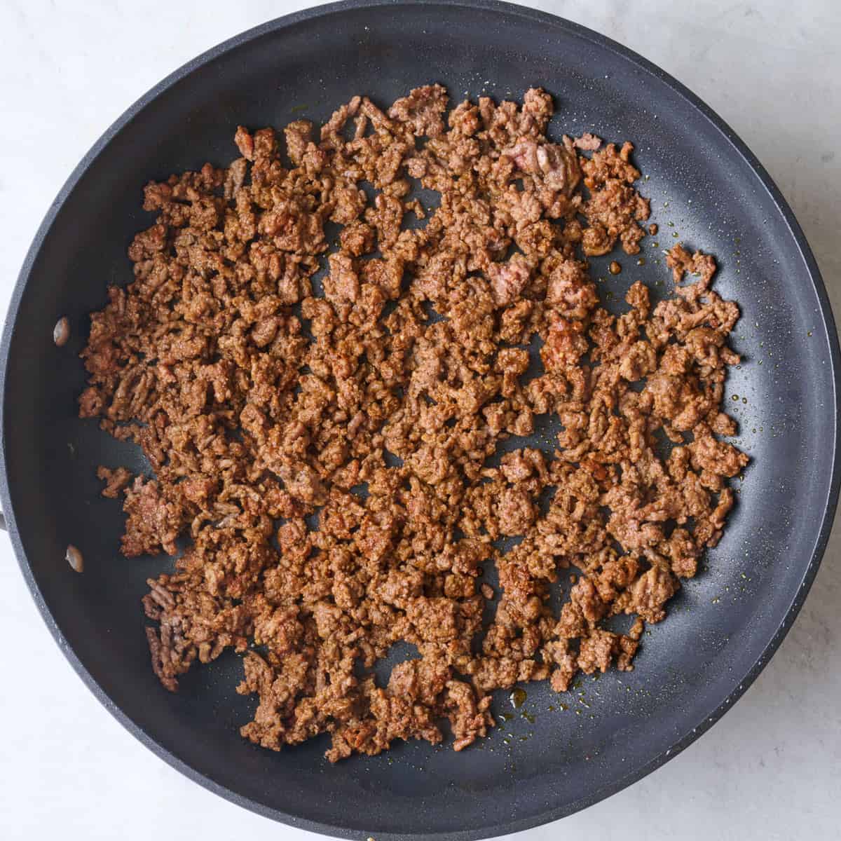 After cooking beef.