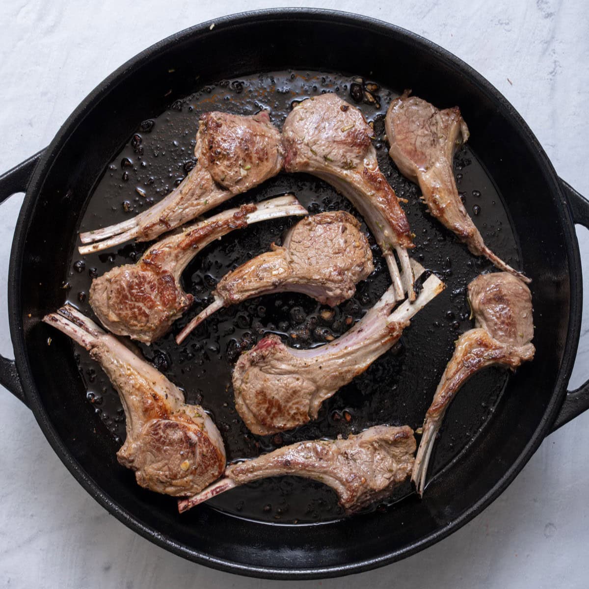 Recipe after baking in a cast iron skillet.