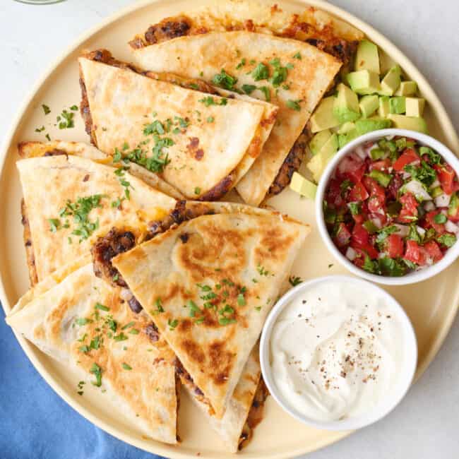 Black bean quesadilla recipe.