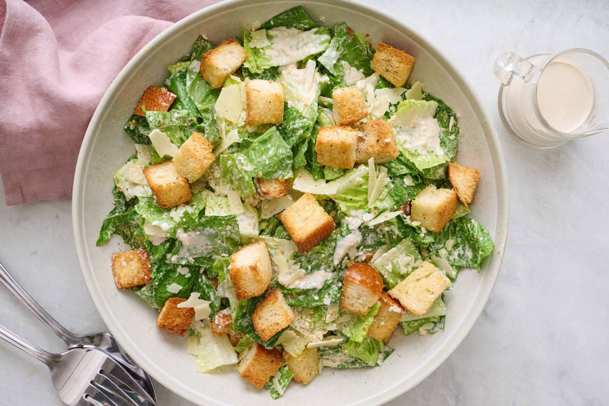 Classic caesar salad recipe.