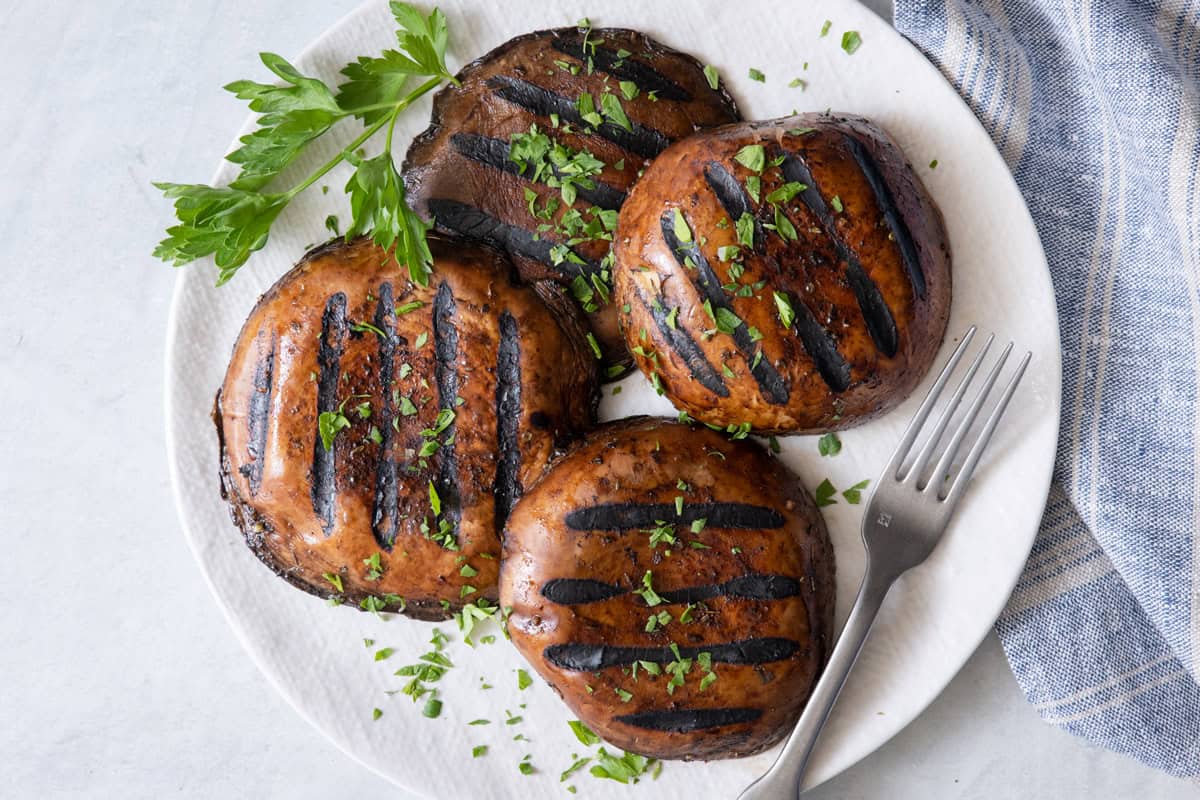 Easy grilled portobello mushroom recipe.