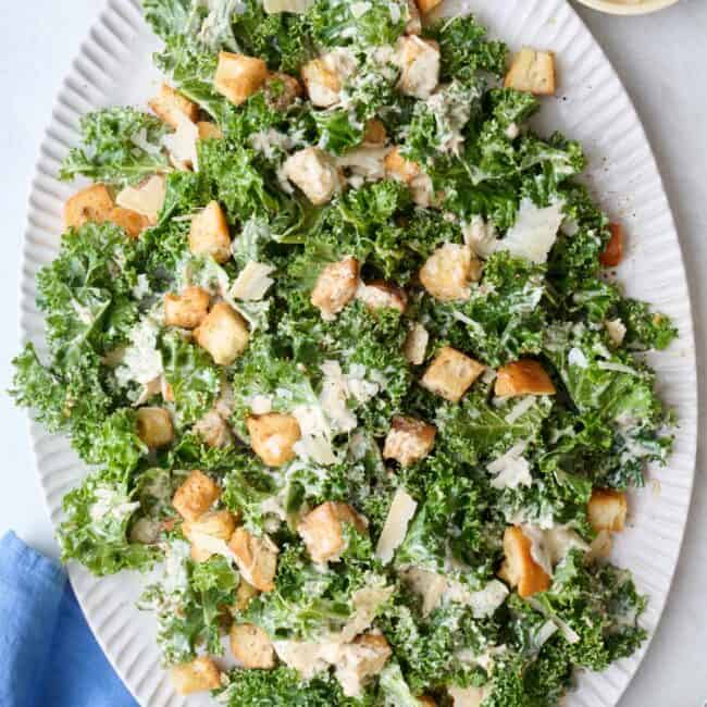 Kale caesar salad recipe.
